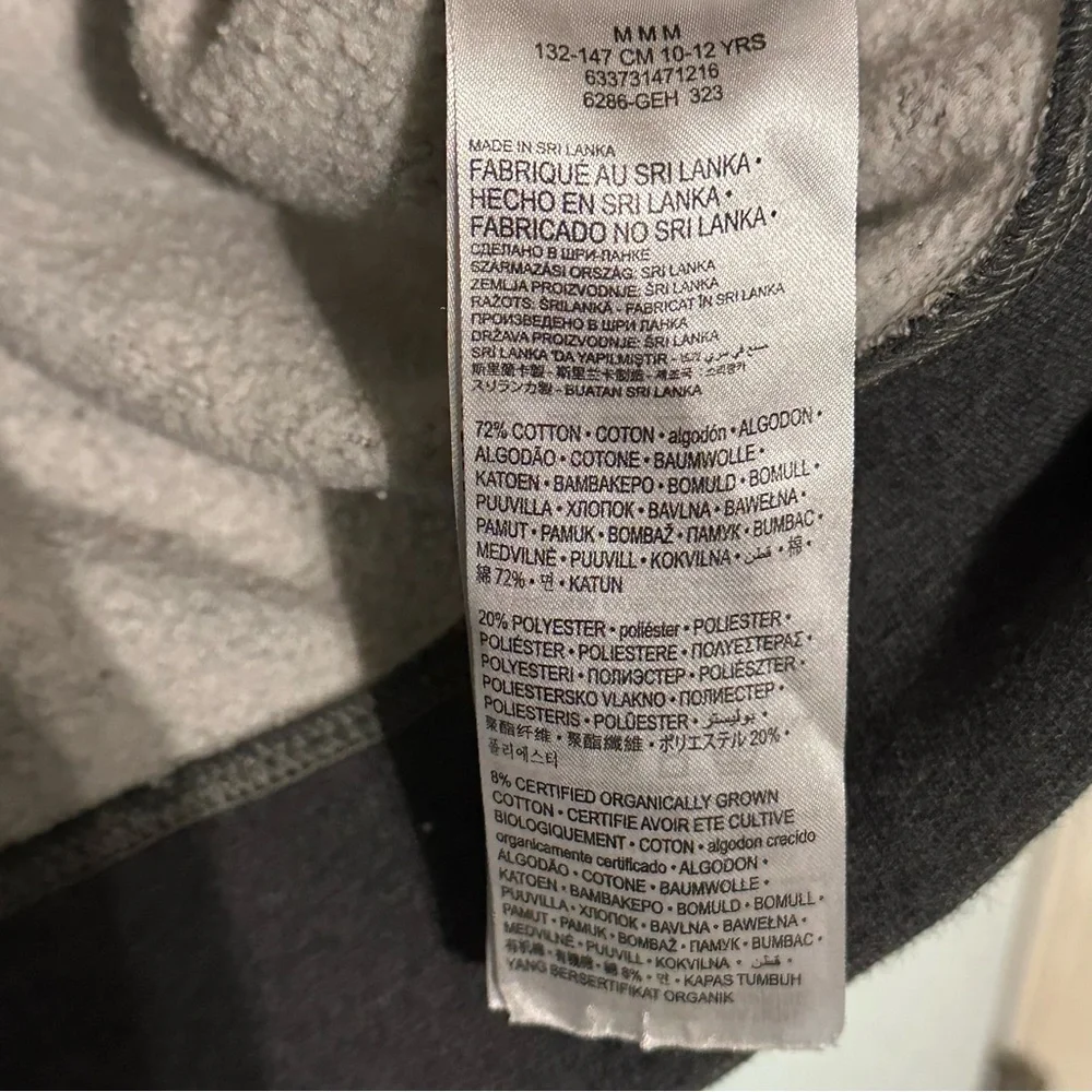 Nike Air Jordan Youth Hoodie Boys Medium Gray Jump-Man Logo Pullover Sweater